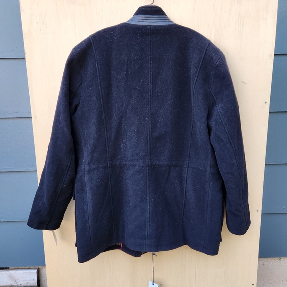 NWT Cole Haan Signature Men's Wool Plush Car Coat - Size Large - Picture 12 of 14